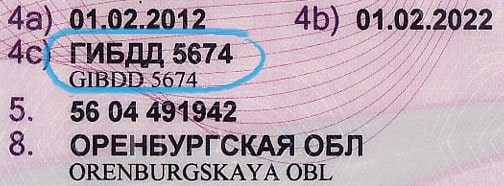 Гаи коды подразделений